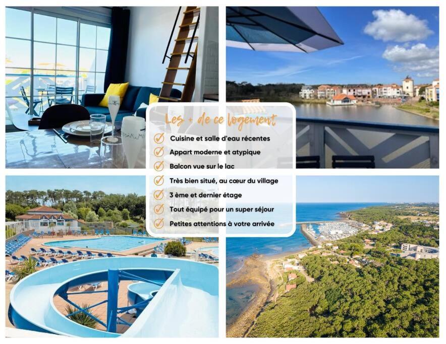 "Le Filet Du Lac" Appartement Atypique, 5 Personnes, Duplex, Vue Lac, Acces Parc Aquatique Gratuit Talmont-Saint-Hilaire Luaran gambar