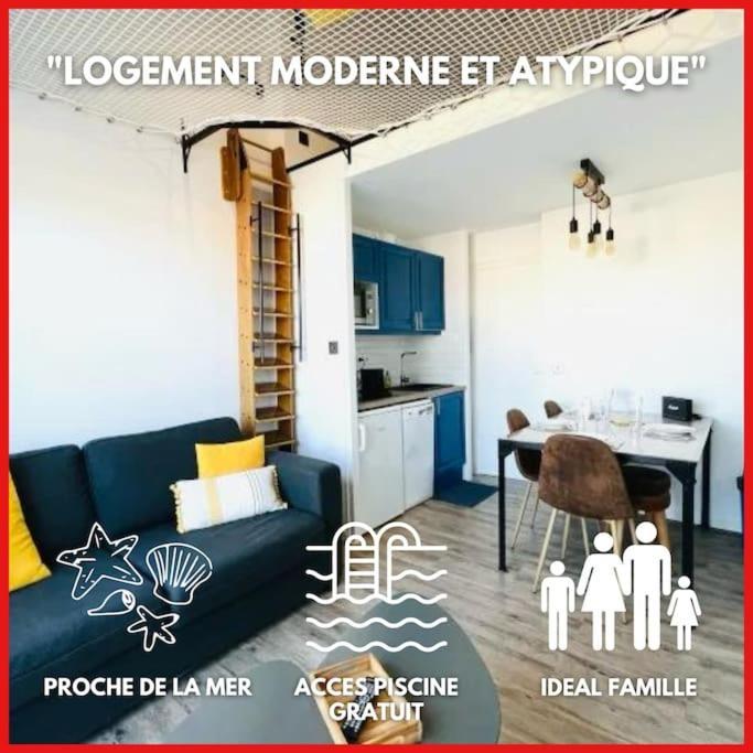 "Le Filet Du Lac" Appartement Atypique, 5 Personnes, Duplex, Vue Lac, Acces Parc Aquatique Gratuit Talmont-Saint-Hilaire Luaran gambar
